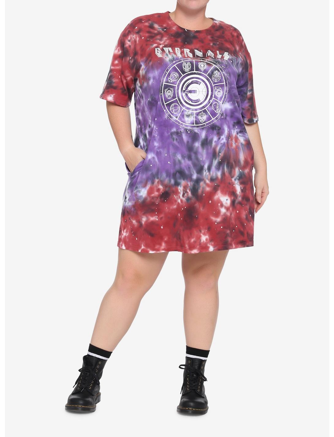 Her Universe Marvel Eternals Cosmic Tie-Dye T-Shirt Dress Plus Size HUNIVERS Her Universe Marvel Eternals Cosmic Tie-Dye T-Shirt Dress Plus Size -transcendentactive shop 14412874 av2