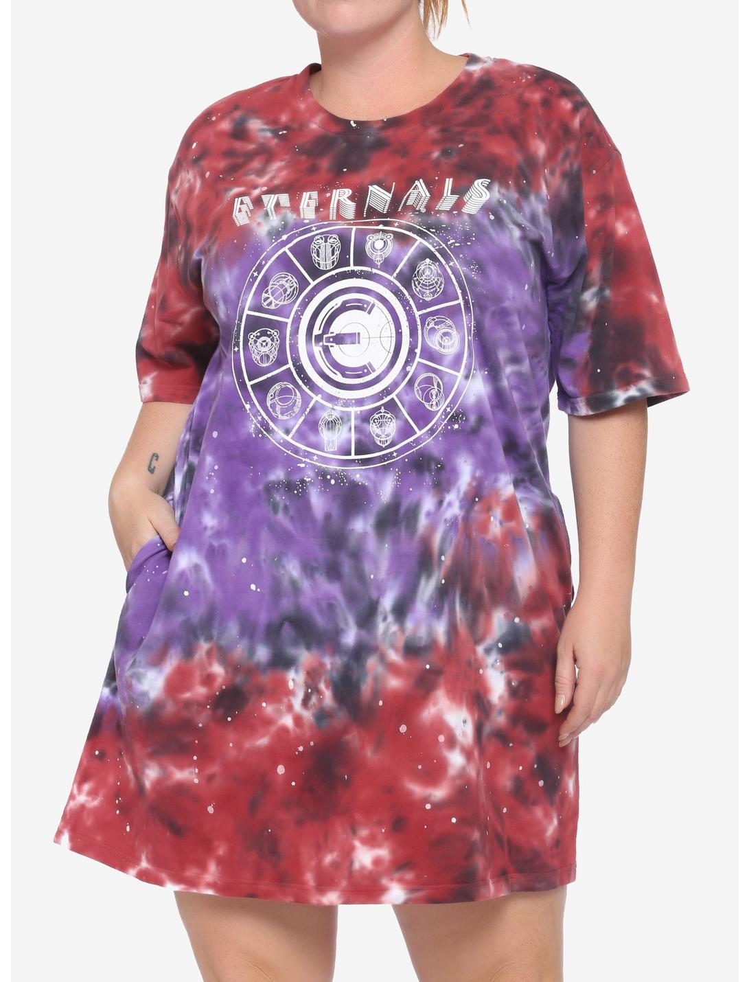Her Universe Marvel Eternals Cosmic Tie-Dye T-Shirt Dress Plus Size HUNIVERS Her Universe Marvel Eternals Cosmic Tie-Dye T-Shirt Dress Plus Size -transcendentactive shop 14412874 hi
