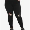 HUNIVERS Disney Valentine's Mickey Mouse & Minnie Mouse Kiss High-Waisted Jeggings Plus Size -transcendentactive shop 14622565 hi