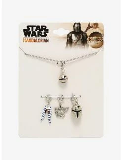 HUNIVERS Star Wars The Mandalorian Interchangeable Charm Necklace -transcendentactive shop 15266698 av2