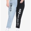 HUNIVERS Disney Vintage Mickey Mouse & Minnie Mouse Split Mom Jeans Plus Size -transcendentactive shop 15498904 hi