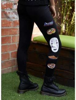 HUNIVERS Studio Ghibli No-Face Food Leggings -transcendentactive shop 15682701 av1
