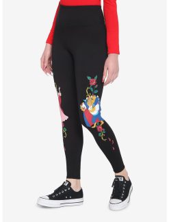 HUNIVERS Disney Beauty & The Beast Rose Leggings -transcendentactive shop 15940494 av2