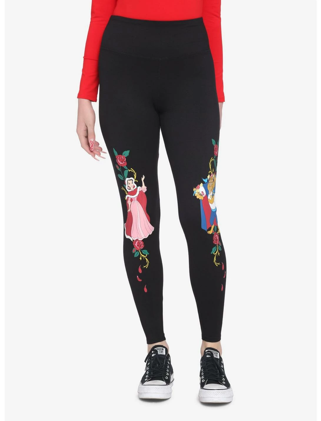 HUNIVERS Disney Beauty & The Beast Rose Leggings 3 HUNIVERS Disney Beauty & The Beast Rose Leggings