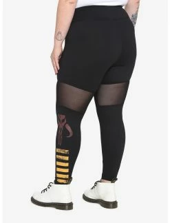 HUNIVERS Her Universe Star Wars Boba Fett Mesh Leggings Plus Size -transcendentactive shop 16044269 av2