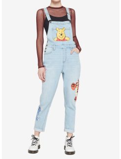 HUNIVERS Disney Winnie The Pooh Mom Jean Overalls