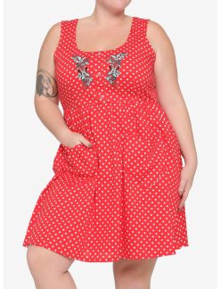 HUNIVERS Her Universe Disney Minnie Mouse Polka Dots Babydoll Dress Plus Size