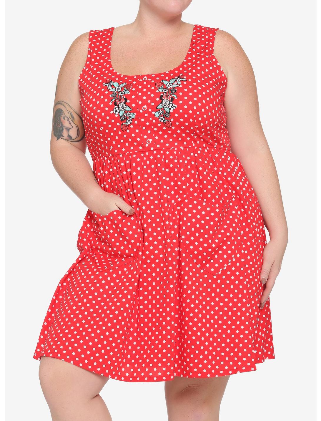 HUNIVERS Her Universe Disney Minnie Mouse Polka Dots Babydoll Dress Plus Size 3 HUNIVERS Her Universe Disney Minnie Mouse Polka Dots Babydoll Dress Plus Size