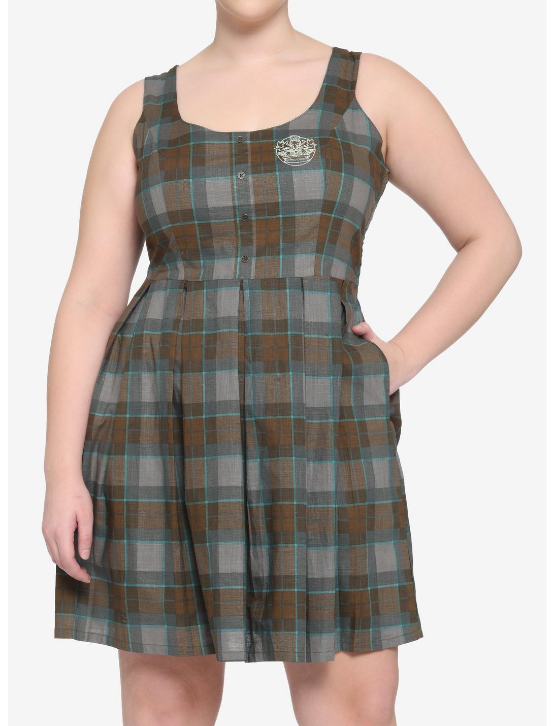 Outlander Lace-Up Tartan Plaid Dress Plus Size HUNIVERS Outlander Lace-Up Tartan Plaid Dress Plus Size -transcendentactive shop 16714682 hi