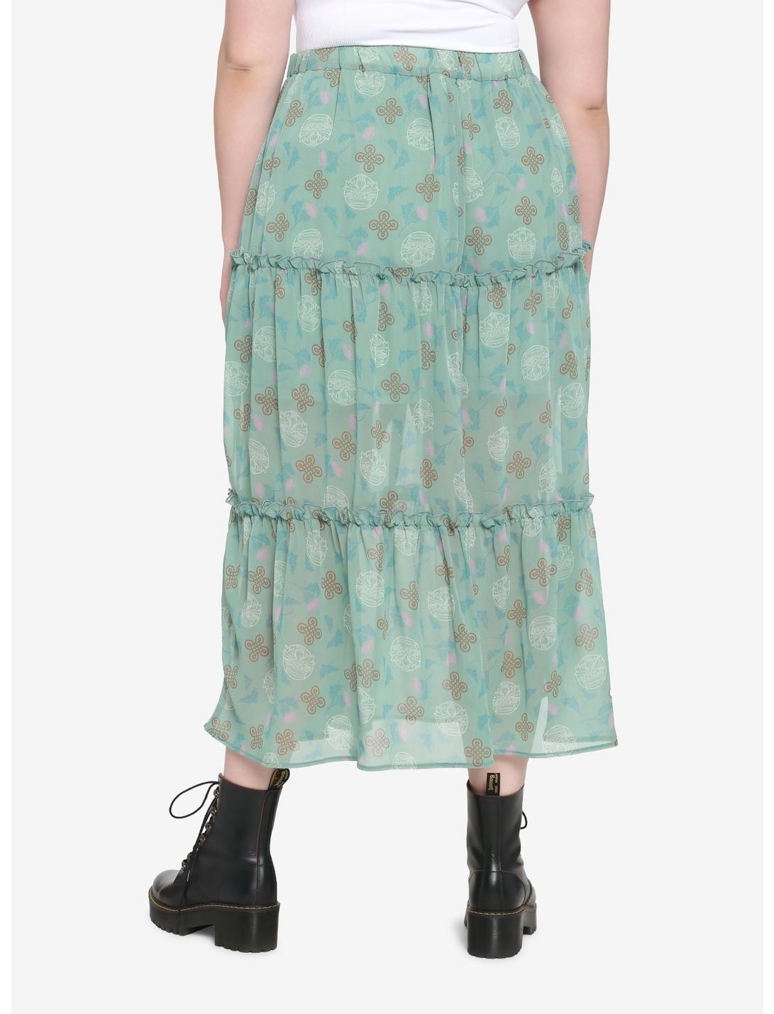 Outlander Tiered Midi Skirt Plus Size HUNIVERS Outlander Tiered Midi Skirt Plus Size -transcendentactive shop 16714697 av1