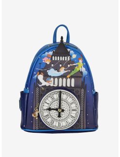 LNGEFLY Loungefly Disney Peter Pan Clock Glow-In-The-Dark Mini Backpack
