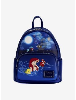 LNGEFLY Loungefly Disney The Little Mermaid Ariel Fireworks Glow & Light-Up Mini Backpack