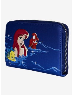 LNGEFLY Loungefly Disney The Little Mermaid Ariel Fireworks Glow-In-The-Dark Zipper Wallet -transcendentactive shop 16775951 av4