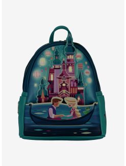 LNGEFLY Loungefly Disney Tangled Rapunzel Castle Glow-In-The-Dark Mini Backpack -transcendentactive shop 16775953 av1
