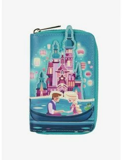 LNGEFLY Loungefly Disney Tangled Rapunzel Castle Glow-In-The-Dark Zipper Wallet