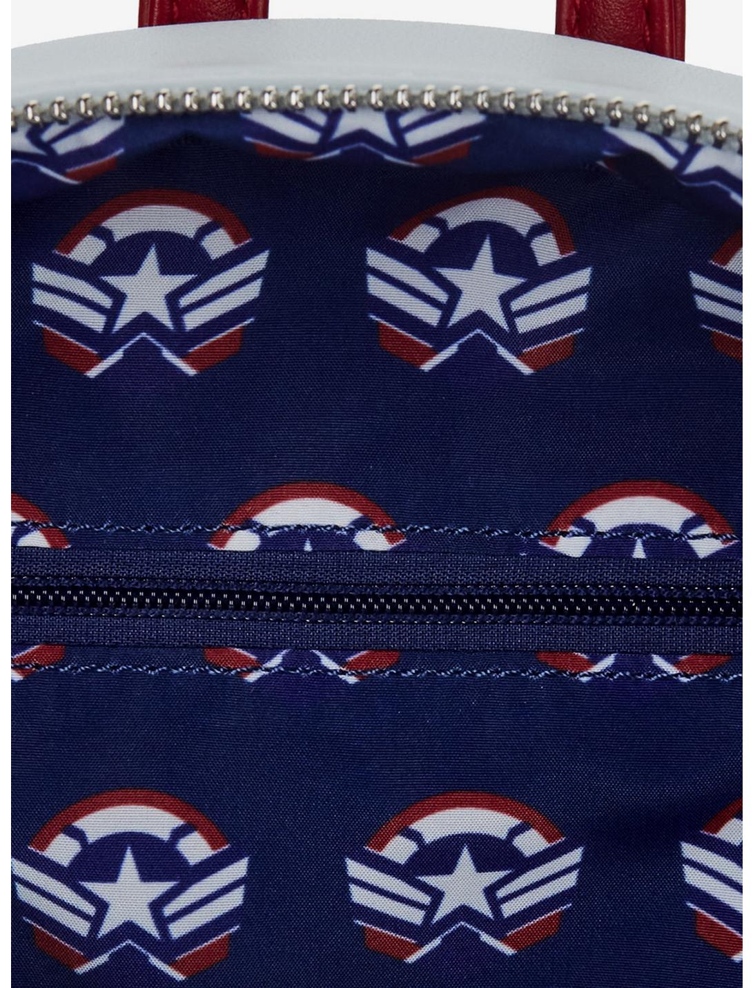 Loungefly Marvel The Falcon And The Winter Soldier Captain America Mini Backpack LNGEFLY Loungefly Marvel The Falcon And The Winter Soldier Captain America Mini Backpack -transcendentactive shop 16775959 av2