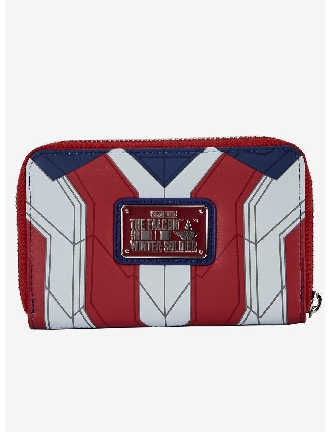 Loungefly Marvel The Falcon And The Winter Soldier Captain American Zipper Wallet LNGEFLY Loungefly Marvel The Falcon And The Winter Soldier Captain American Zipper Wallet -transcendentactive shop 16775961 av1