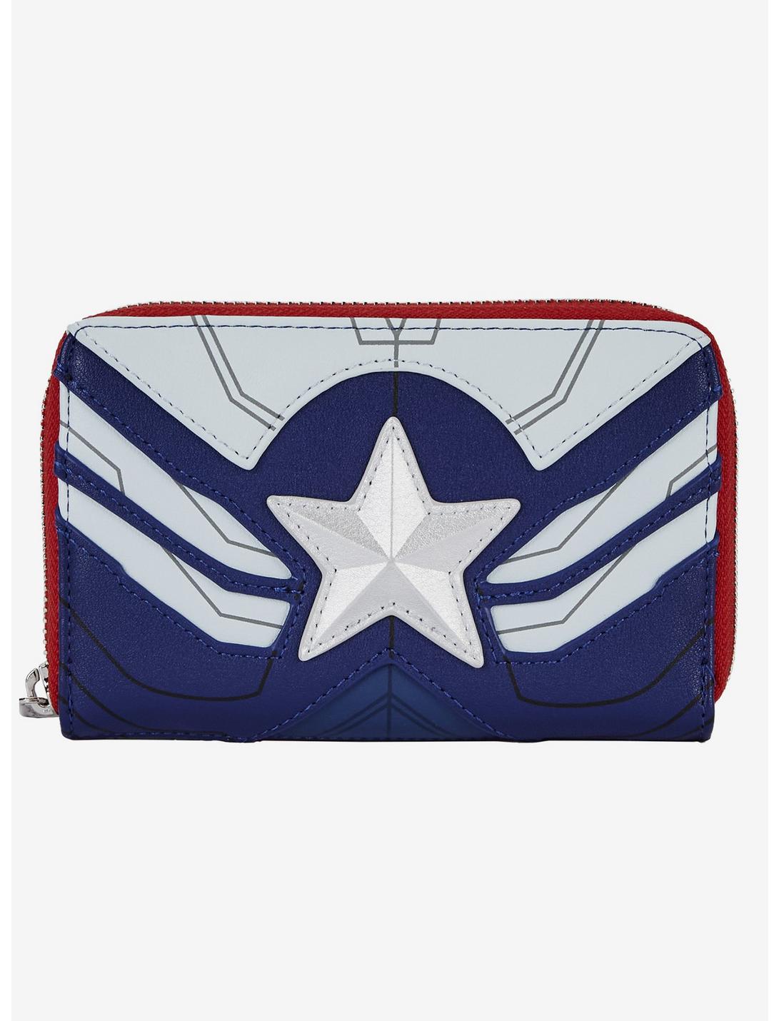 Loungefly Marvel The Falcon And The Winter Soldier Captain American Zipper Wallet LNGEFLY Loungefly Marvel The Falcon And The Winter Soldier Captain American Zipper Wallet -transcendentactive shop 16775961 hi