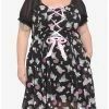 HUNIVERS My Melody & Kuromi Lace-Up Chiffon Dress Plus Size -transcendentactive shop 16784566 hi