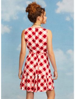 HUNIVERS Her Universe Marvel Avengers Icons Gingham Tiered Dress 4 HUNIVERS Her Universe Marvel Avengers Icons Gingham Tiered Dress -transcendentactive shop 16898213 av2