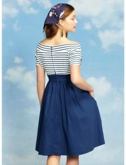 HUNIVERS Her Universe Disney Logo Retro Cap Sleeve Dress -transcendentactive shop 16898221 av2