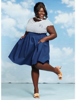 HUNIVERS Her Universe Disney Logo Retro Cap Sleeve Dress Plus Size -transcendentactive shop 16898251 av1