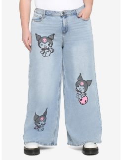 HUNIVERS Kuromi Straight Leg Jeans Plus Size