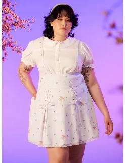 HUNIVERS Her Universe Studio Ghibli My Neighbor Totoro Cherry Blossoms Lace-Up Suspender Skirt Plus Size