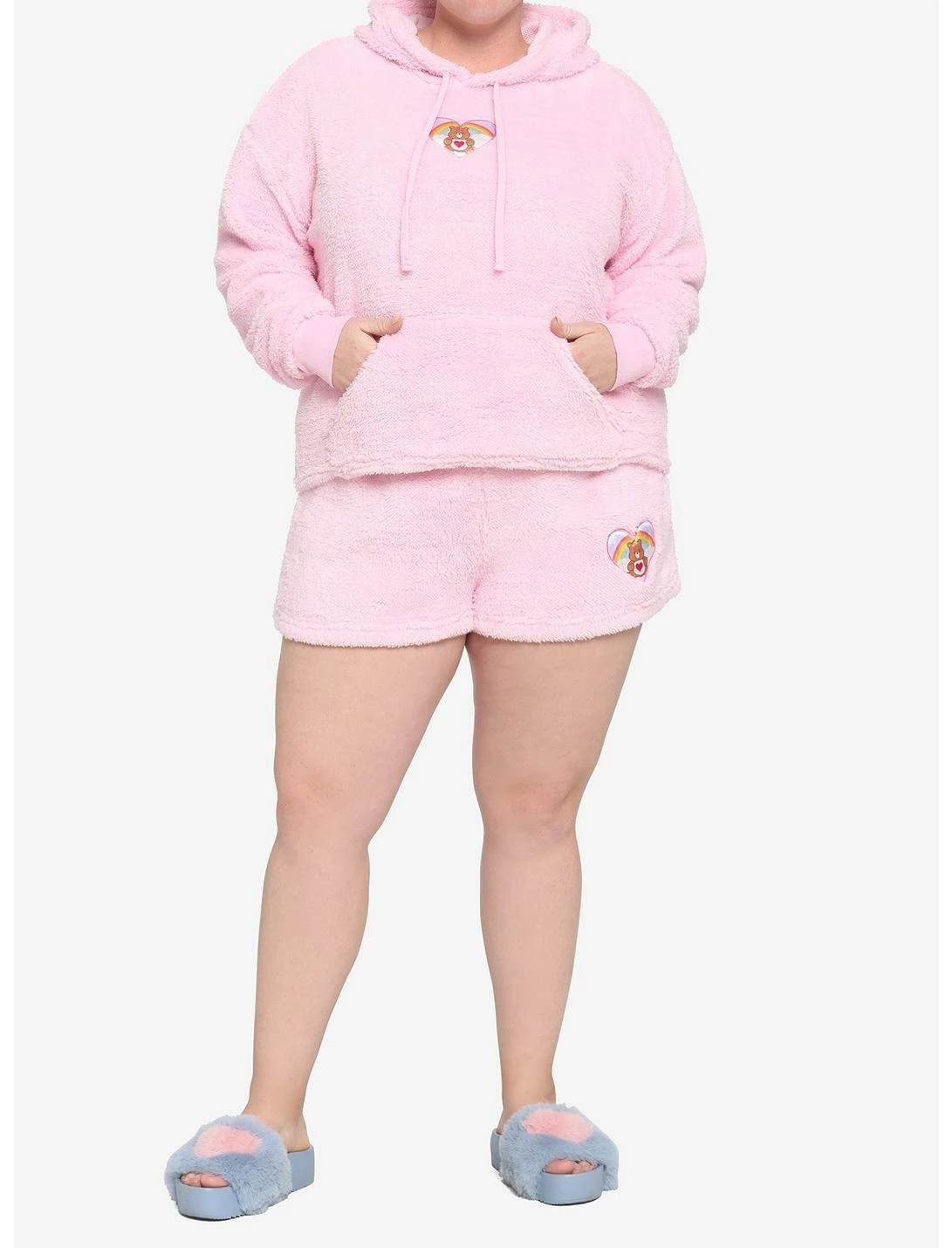 HUNIVERS Care Bears Tenderheart Bear Fuzzy Lounge Shorts Plus Size 5 HUNIVERS Care Bears Tenderheart Bear Fuzzy Lounge Shorts Plus Size - Image 3