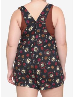 HUNIVERS Disney Pixar Coco Sugar Skull Soft Shortalls Plus Size 4 HUNIVERS Disney Pixar Coco Sugar Skull Soft Shortalls Plus Size -transcendentactive shop 17111921 av2