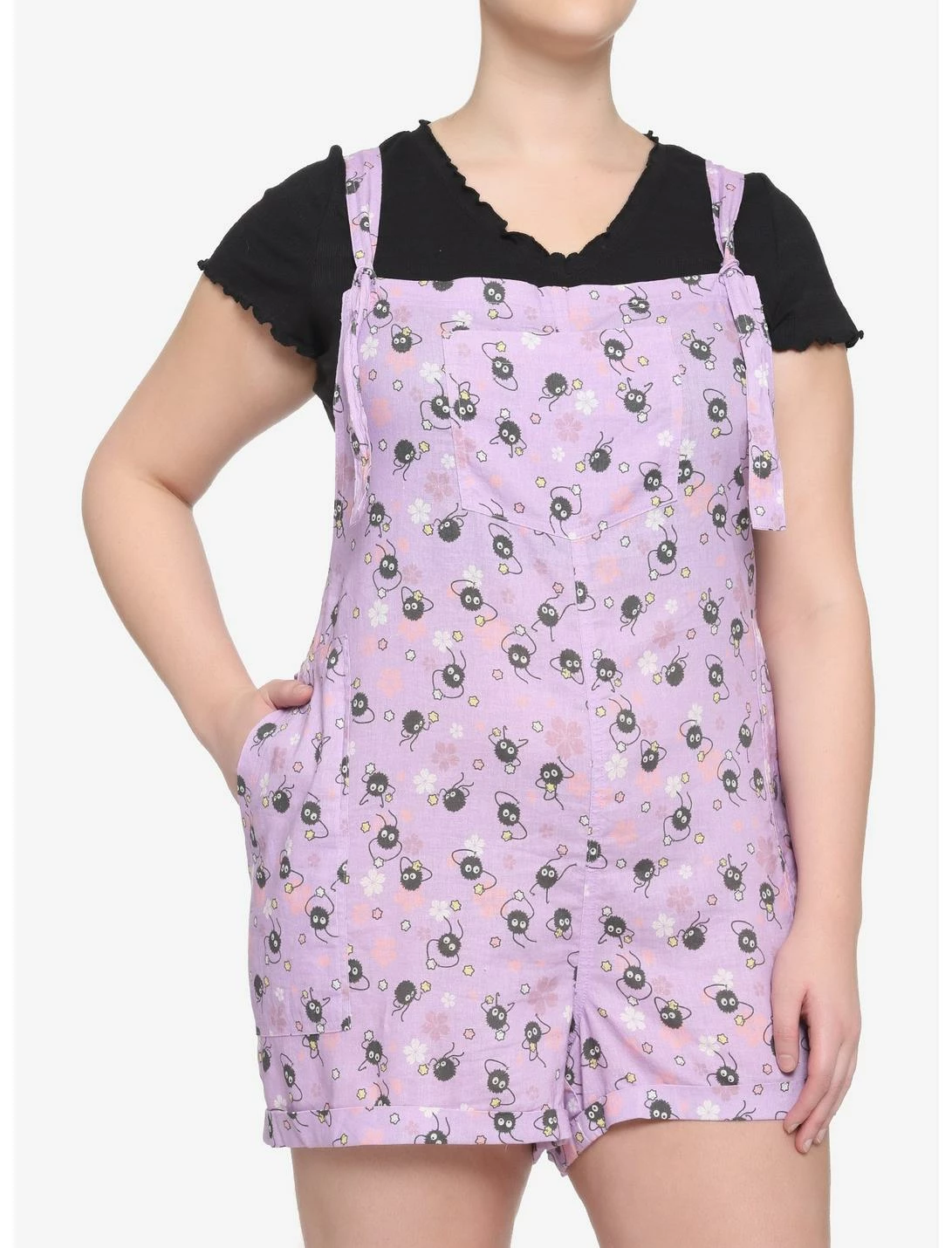 HUNIVERS Her Universe Studio Ghibli Spirited Away Soot Sprite Soft Shortalls Plus Size 3 HUNIVERS Her Universe Studio Ghibli Spirited Away Soot Sprite Soft Shortalls Plus Size