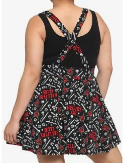 HUNIVERS Her Universe Stranger Things Hellfire Club Suspender Skirt Plus Size -transcendentactive shop 17130565 av2