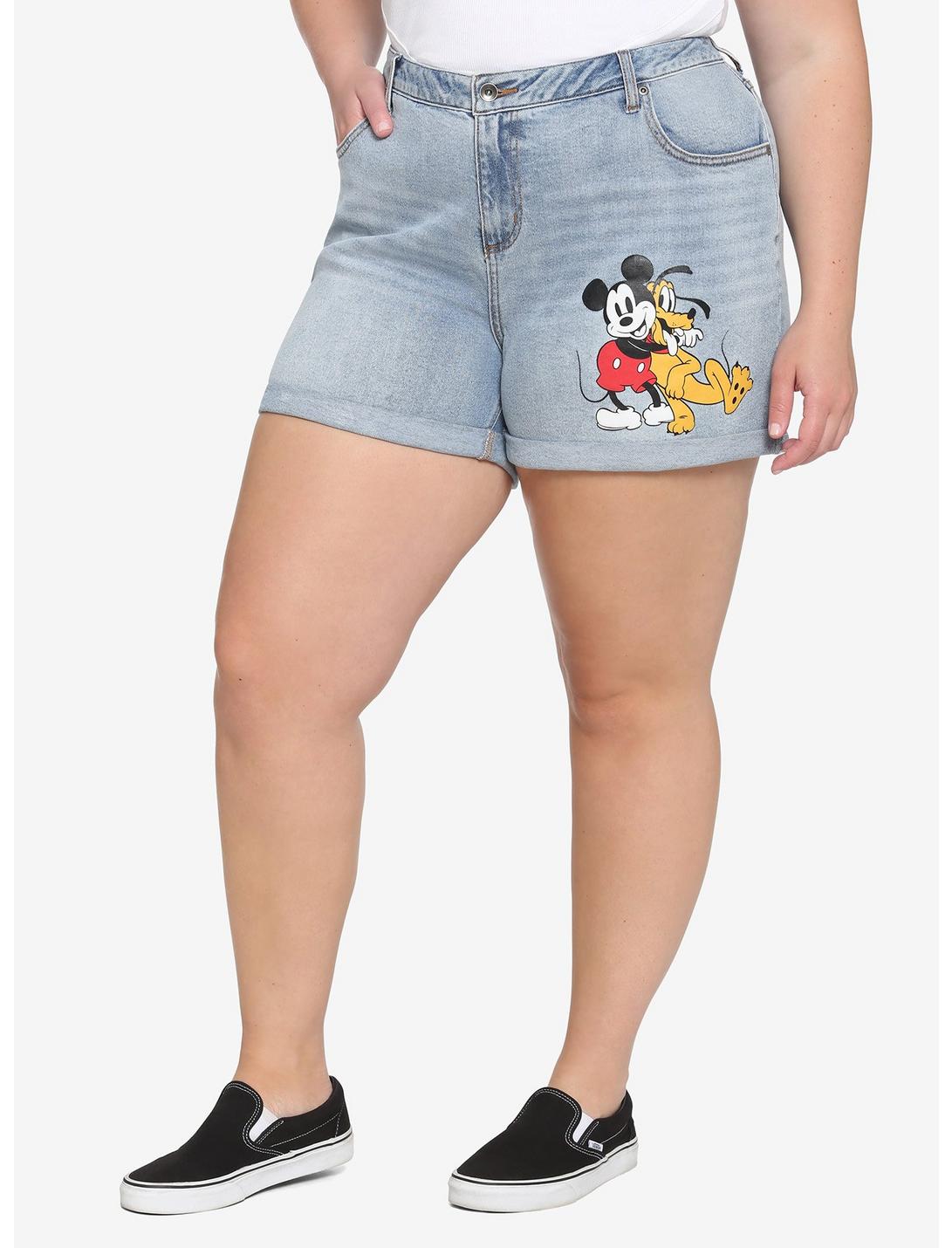 Disney Mickey Mouse & Pluto Mom Shorts Plus Size HUNIVERS Disney Mickey Mouse & Pluto Mom Shorts Plus Size -transcendentactive shop 17230163 hi