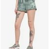 HUNIVERS Her Universe Disney Tinker Bell Green Tie-Dye Soft Shorts -transcendentactive shop 17302198 hi
