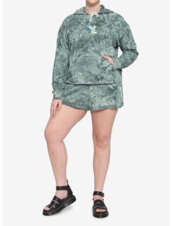 HUNIVERS Her Universe Disney Tinker Bell Green Tie-Dye Soft Shorts Plus Size -transcendentactive shop 17302206 av2