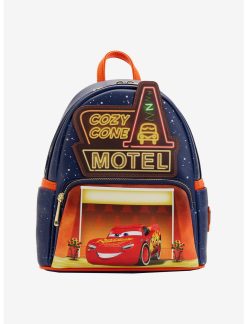 LNGEFLY Loungefly Disney Pixar Cars Cozy Cone Glow-In-The-Dark Mini Backpack