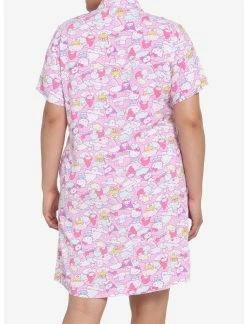 HUNIVERS Hello Kitty And Friends Pastel Collage Button-Up Dress Plus Size 7 HUNIVERS Hello Kitty And Friends Pastel Collage Button-Up Dress Plus Size -transcendentactive shop 17604622 av2