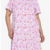 HUNIVERS Hello Kitty And Friends Pastel Collage Button-Up Dress Plus Size -transcendentactive shop 17604622 hi