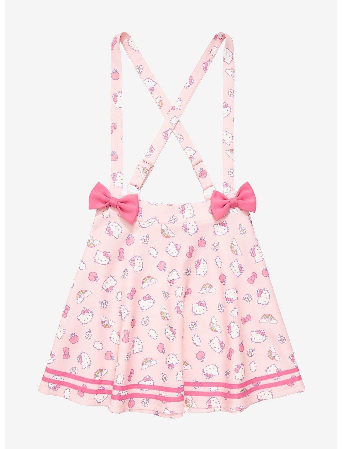 Hello Kitty Puffy Bow Suspender Skirt Plus Size HUNIVERS Hello Kitty Puffy Bow Suspender Skirt Plus Size -transcendentactive shop 17604637 hi