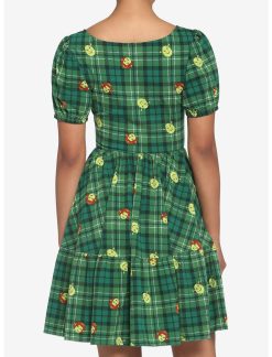 HUNIVERS Shrek Fiona Plaid Tiered Dress 4 HUNIVERS Shrek Fiona Plaid Tiered Dress -transcendentactive shop 17604753 av2