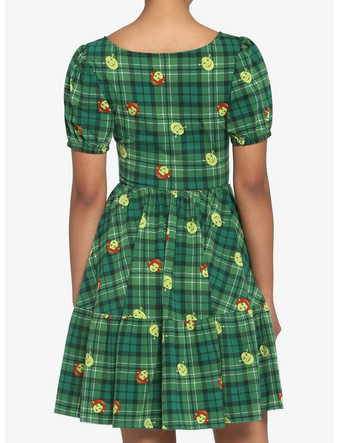 HUNIVERS Shrek Fiona Plaid Tiered Dress 5 HUNIVERS Shrek Fiona Plaid Tiered Dress - Image 3