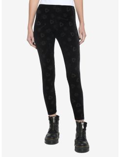 HUNIVERS Coraline Velvet Mesh Icon Leggings