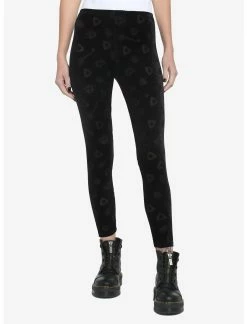HUNIVERS Coraline Velvet Mesh Icon Leggings
