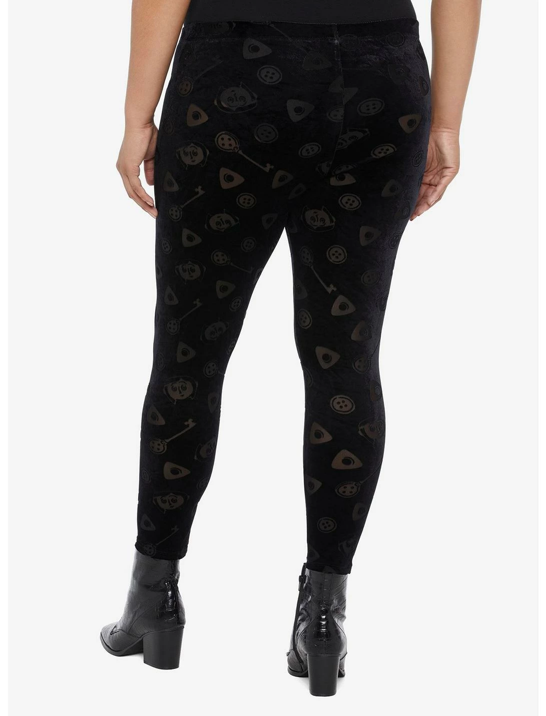 HUNIVERS Coraline Velvet Mesh Icon Leggings Plus Size 4 HUNIVERS Coraline Velvet Mesh Icon Leggings Plus Size - Image 2