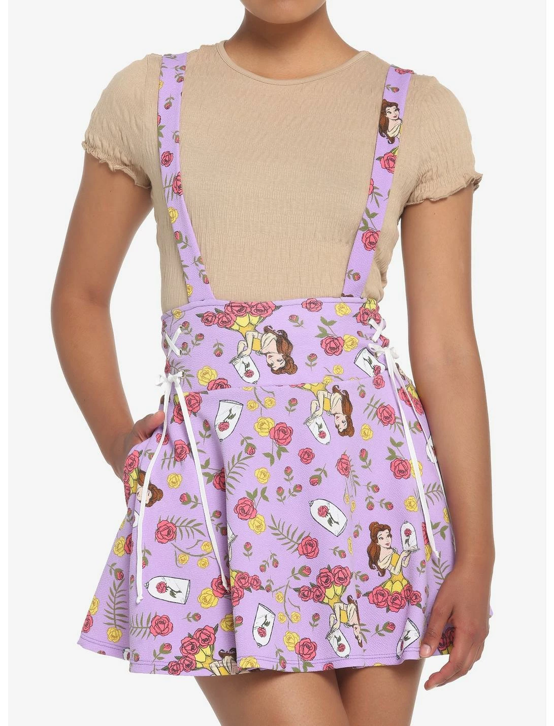 HUNIVERS Disney Beauty And The Beast Roses Suspender Skirt 3 HUNIVERS Disney Beauty And The Beast Roses Suspender Skirt