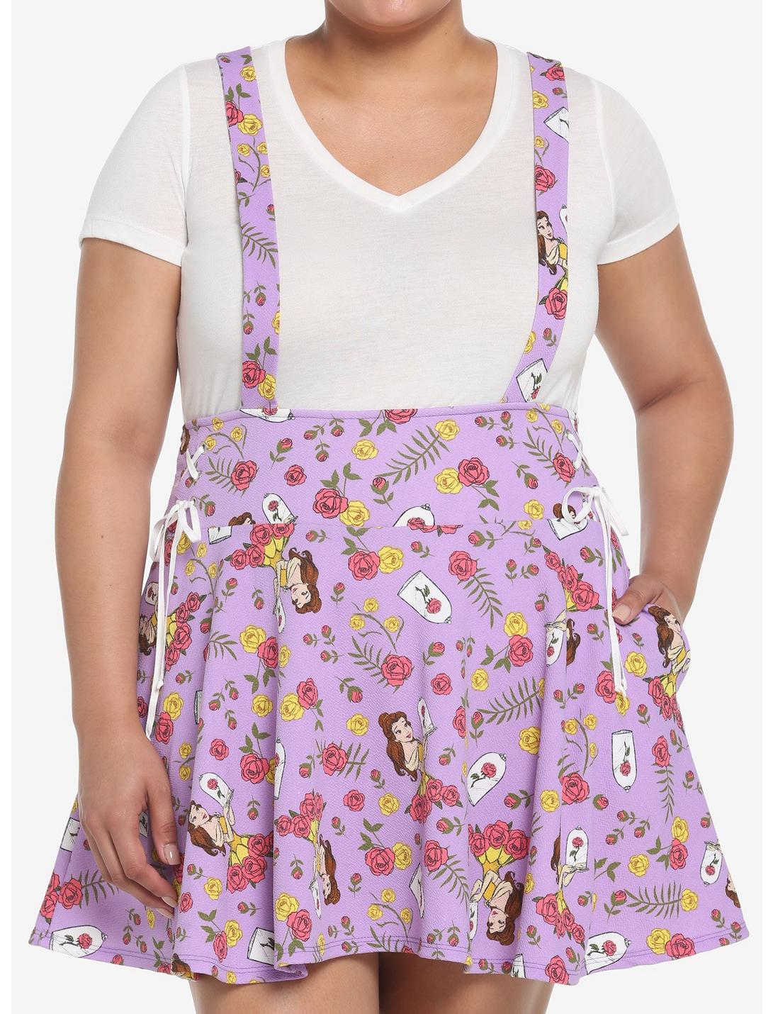 Disney Beauty And The Beast Roses Suspender Skirt Plus Size HUNIVERS Disney Beauty And The Beast Roses Suspender Skirt Plus Size -transcendentactive shop 17642079 hi