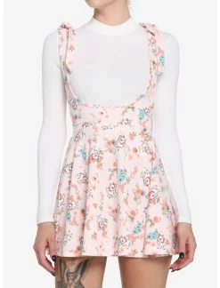 HUNIVERS Disney The Aristocats Marie Floral Suspender Skirt