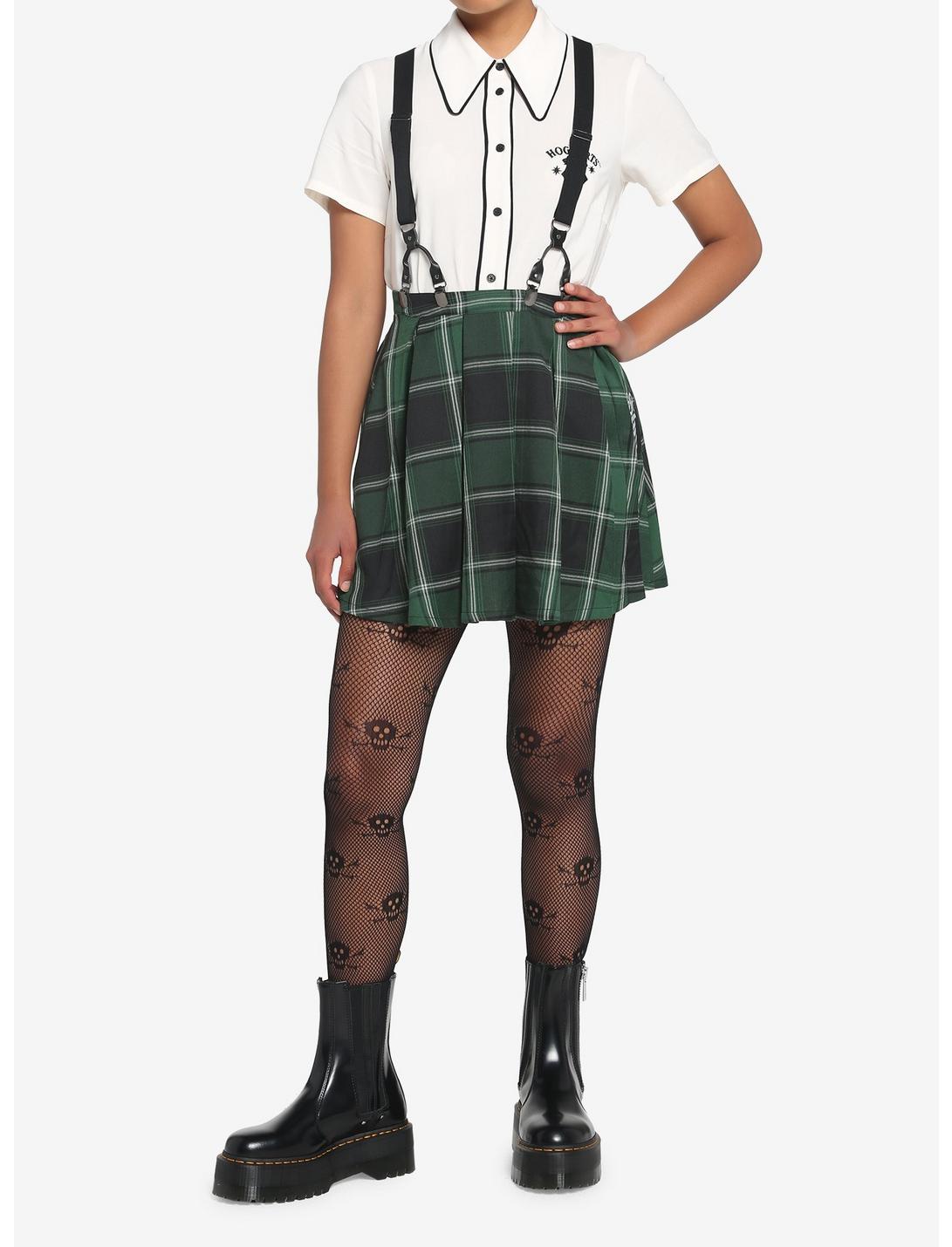 Harry Potter Slytherin Pleated Suspender Skirt HUNIVERS Harry Potter Slytherin Pleated Suspender Skirt -transcendentactive shop 17753468 av1