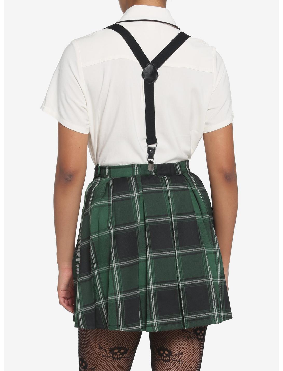 Harry Potter Slytherin Pleated Suspender Skirt HUNIVERS Harry Potter Slytherin Pleated Suspender Skirt -transcendentactive shop 17753468 av2