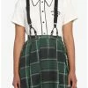 HUNIVERS Harry Potter Slytherin Pleated Suspender Skirt -transcendentactive shop 17753468 hi